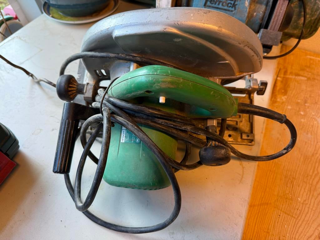 Grote Hitachi Cirkelzaag C 9U - Krachtig voor Dikke Balken, Gebruikt, Cirkelzaag, 70 mm of meer, Ophalen of Verzenden