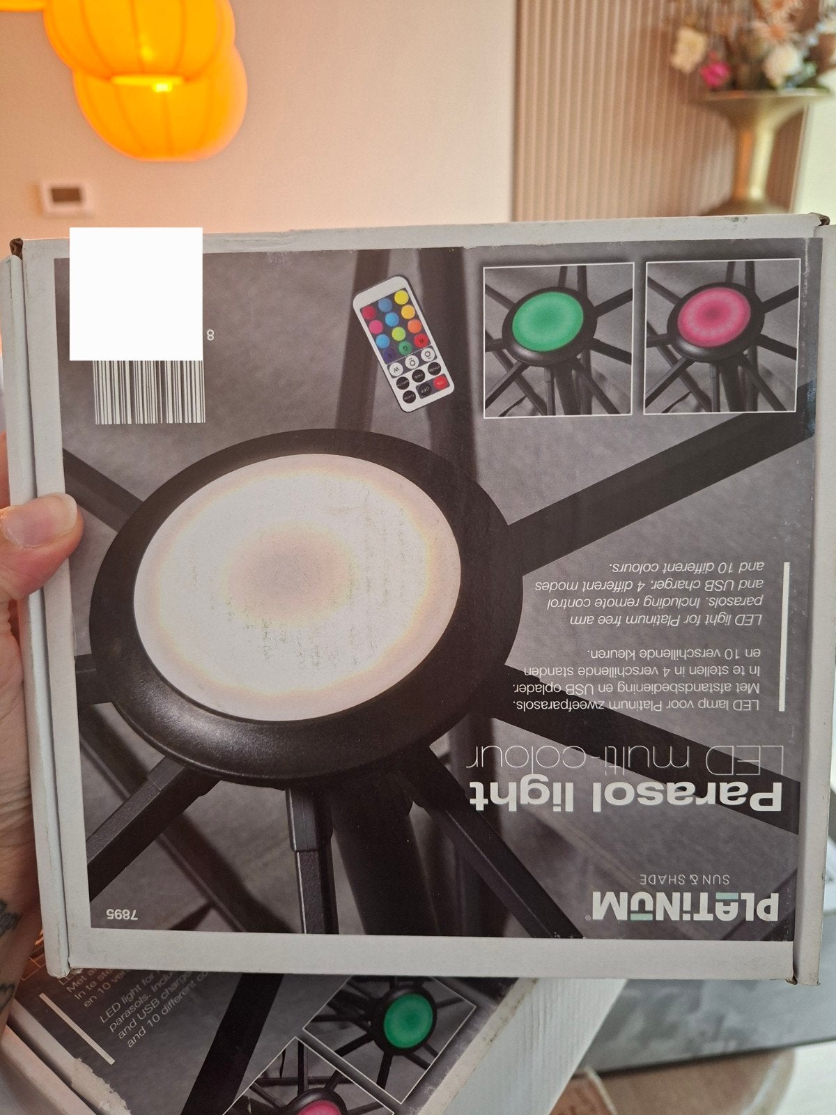 Nieuwe Platinum Parasol LED Lamp - Multi-colour, Tuin en Terras, Parasols, Ophalen of Verzenden, Nieuw, Overige typen