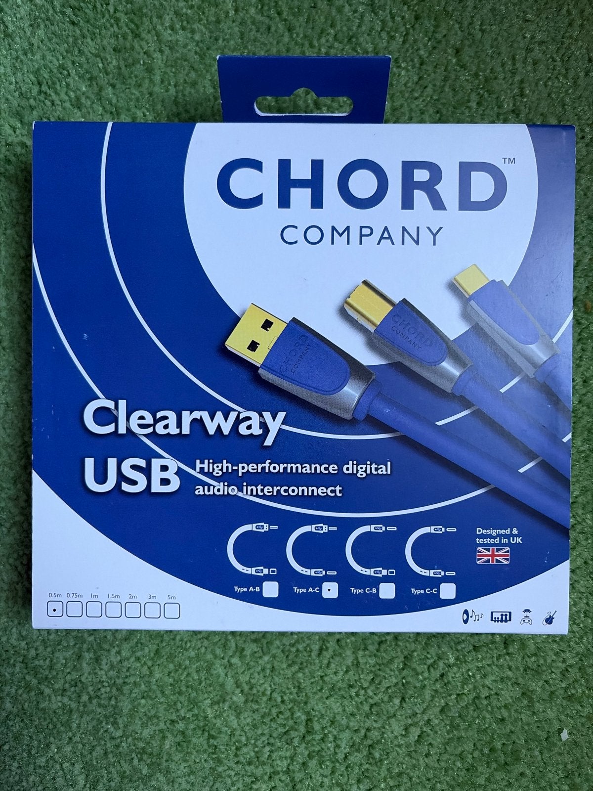 Chord Company Clearway USB A-C kabel 0,5m, Ophalen of Verzenden, Zo goed als nieuw, Minder dan 2 meter, Overige kabels