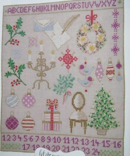Borduurpatroon  Kerst merklap  nr 6079, Verzenden, Nieuw, Handborduren, Patroon