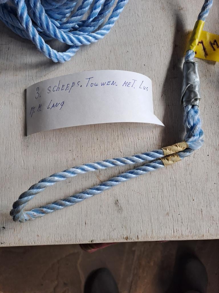 te koop 4 boot lijnen 3 van 17meter en een van 15 meter, Ophalen of Verzenden