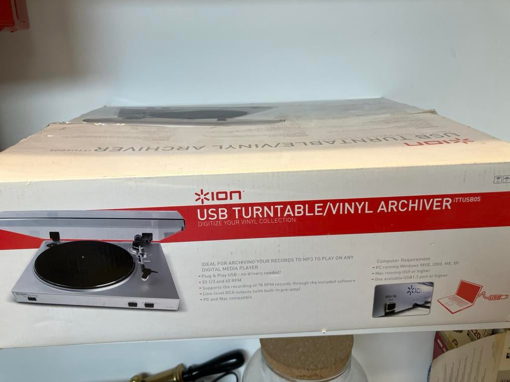 ION USB Platenspeler/Vinyl Archiver - Digitaliseer je vinyl, Overige merken, Nieuw, Ophalen of Verzenden, USB-aansluiting