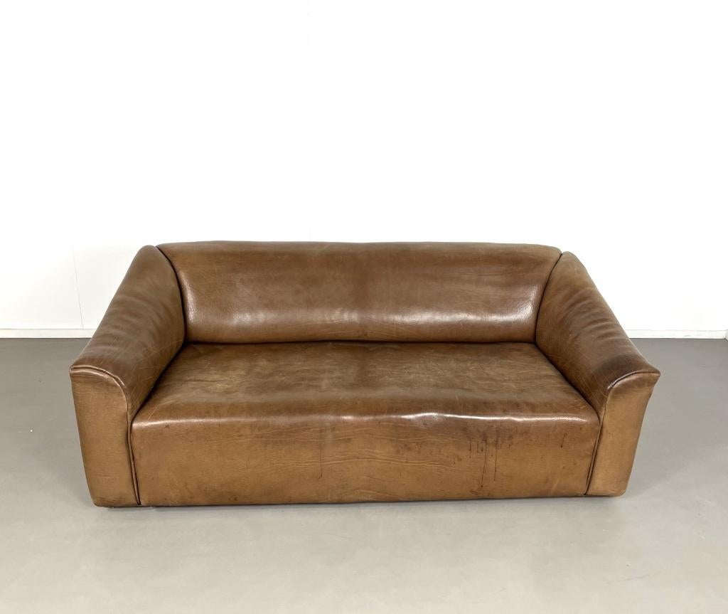 vintage design DS-47 De Sede 3-zitsbank, Zwitserland 1970, Ophalen, Gebruikt, 150 tot 200 cm, Tweepersoons