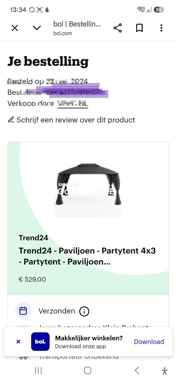 Paviljoen 4 Seizoenen, Ophalen, Gebruikt, Minder dan 4 meter, Paviljoen