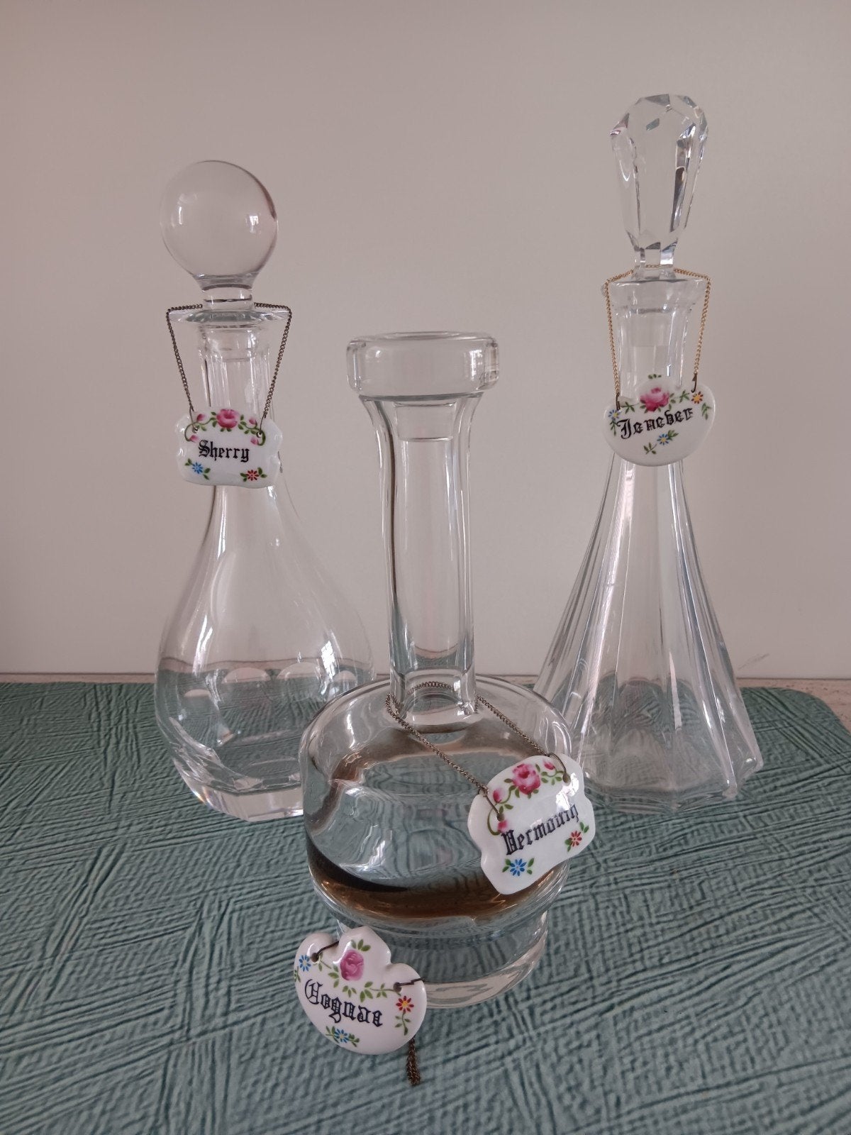 Set van 3 kristallen karaffen, Ophalen