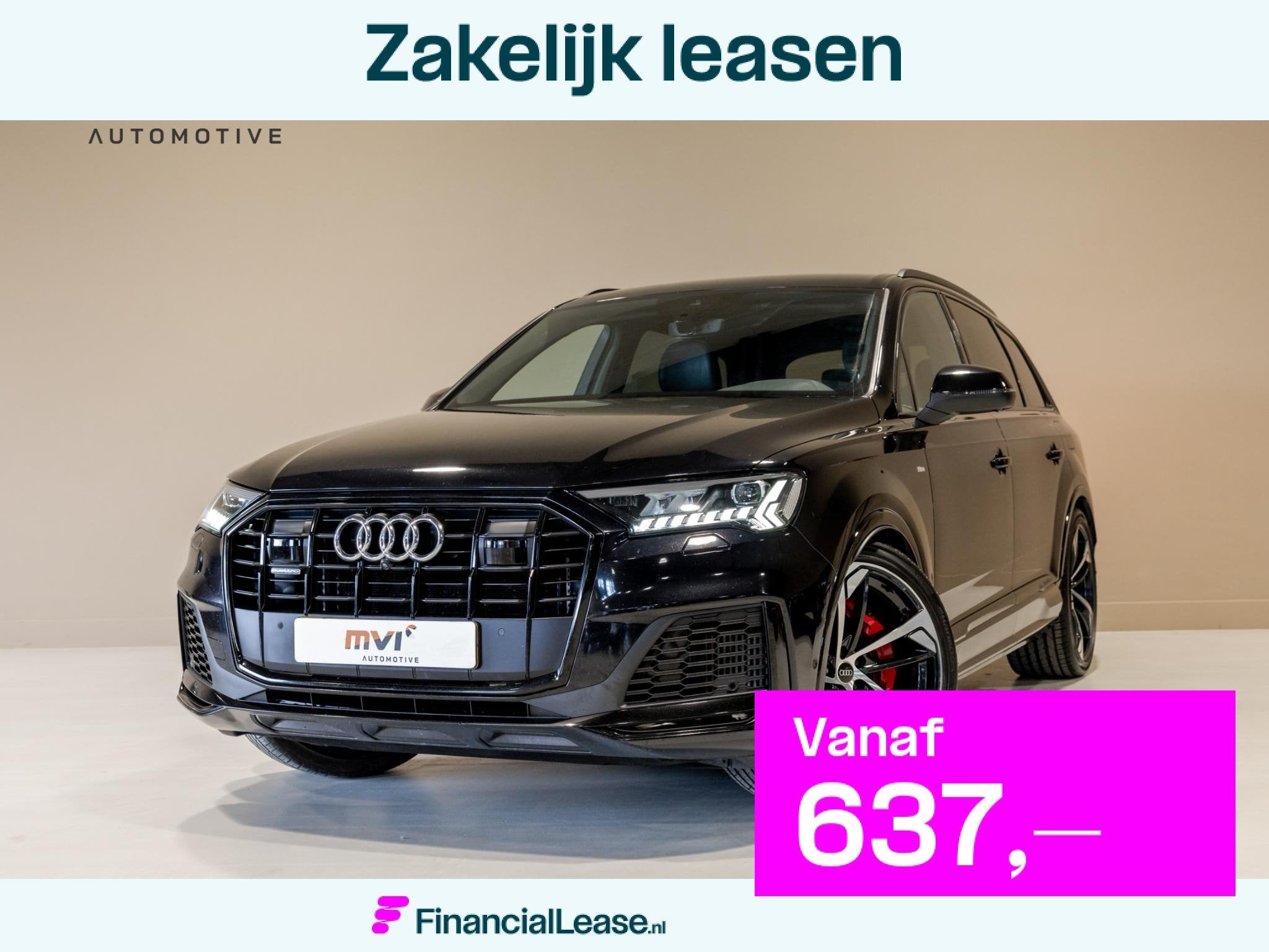 Audi Q7 60 TFSI e quattro 2x S-Line Competition / 456pk / Ro, Auto's, Audi, Bedrijf, Lease, Financial lease, Q7, 360° camera, 4x4