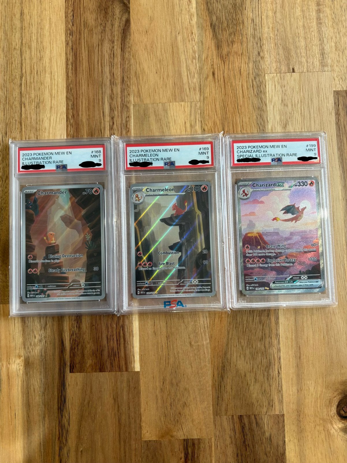 Charizard-Charmeleon-Charmander-PSA 9 -Zie beschrijving, Ophalen, Nieuw, Meerdere kaarten, Foil
