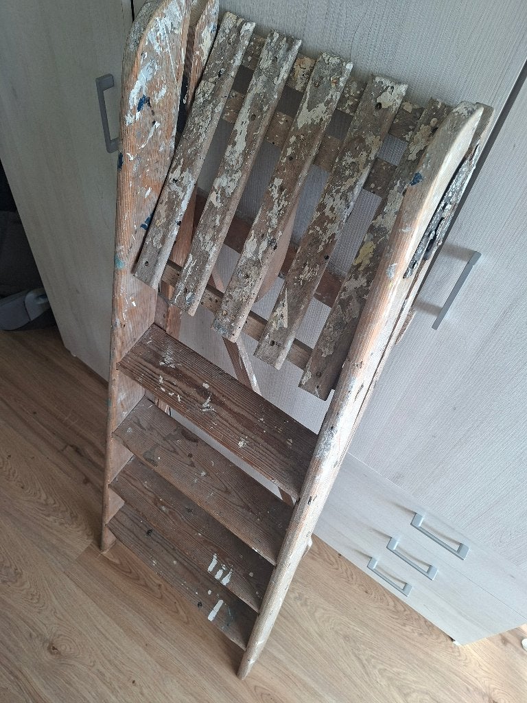 Oude schilderstrap, Ophalen, Gebruikt, Trap, Opvouwbaar of Inschuifbaar