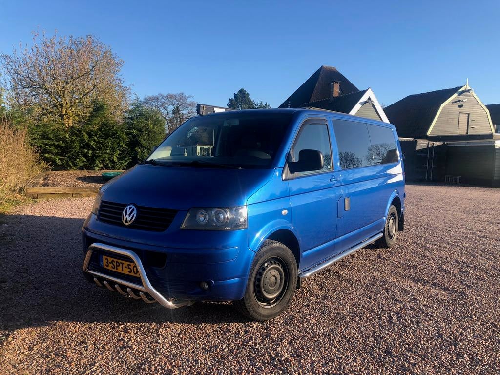 Volkswagen t5 Camperbus 2004 Blauw, Blauw, 2500 kg, Origineel Nederlands, Diesel