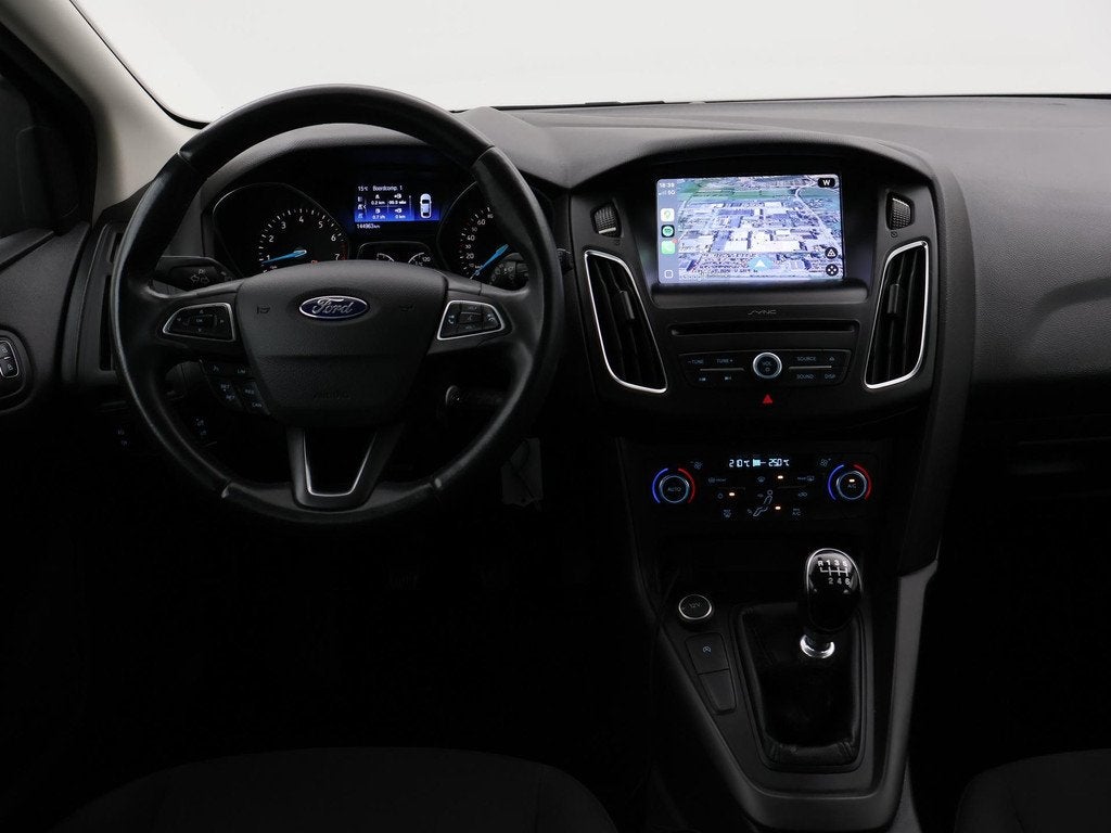 Ford Focus Wagon 1.0 ECOBOOST 125 PK + APPLE CARPLAY / TREKH, Auto's, Gebruikt, Euro 6, Navigatiesysteem, Blauw
