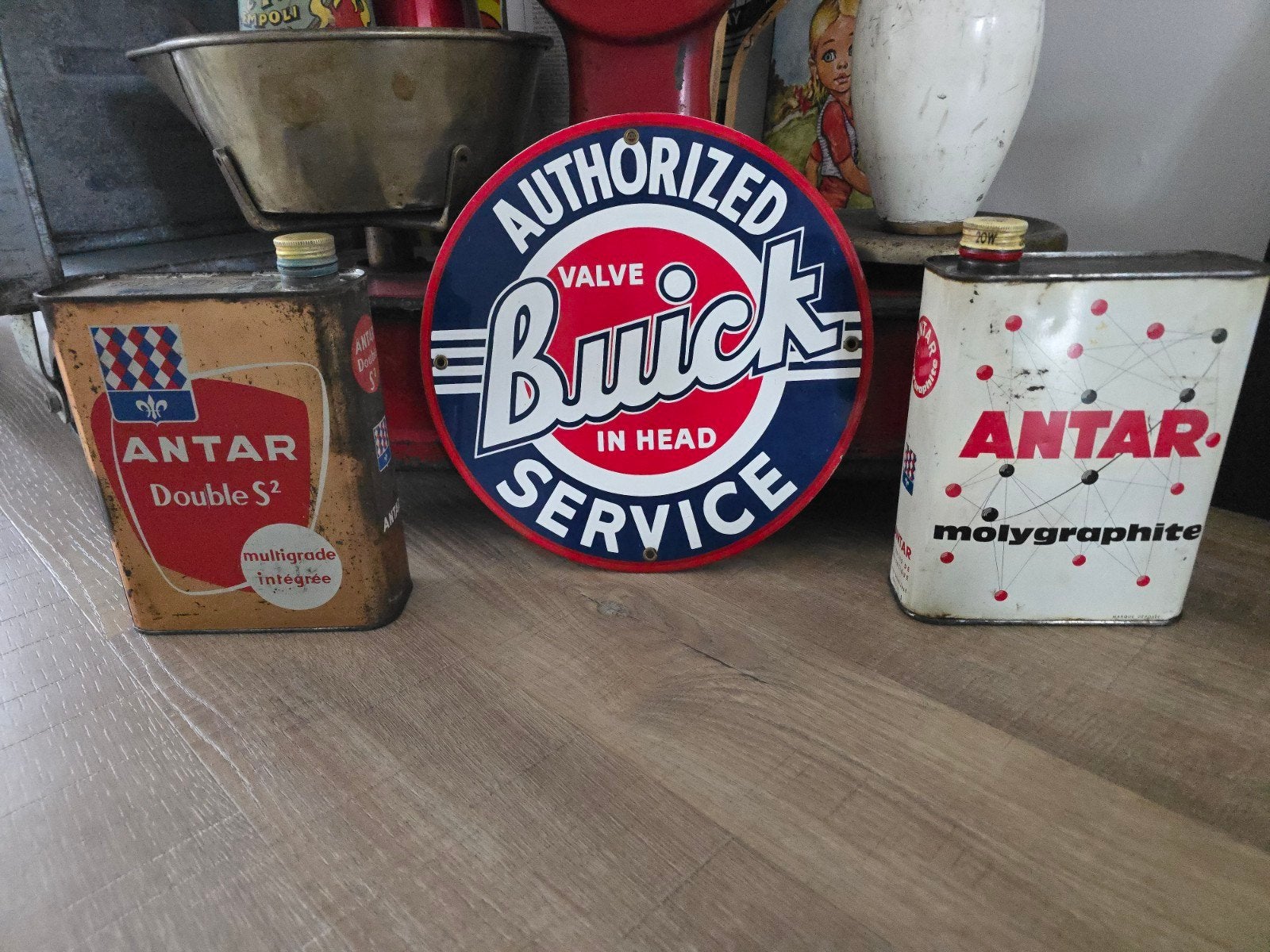 Antiek emaille bord van Buick service, uit de jaren 20/30, Verzamelen, Merken en Reclamevoorwerpen, Ophalen of Verzenden, Zo goed als nieuw
