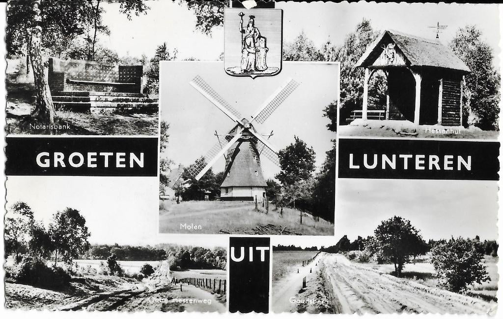 Lunteren, Notarisbank, Molen, Goudberg, Hessenhut, Hessenweg, Verzenden, 1960 tot 1980, Gelopen, Gelderland