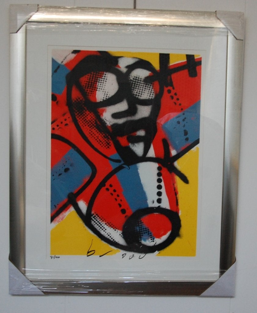 Herman Brood zeefdruk nu 3 vliegtuig, Antiek en Kunst, Kunst | Litho's en Zeefdrukken, Gelimiteerde oplage, Ophalen, Portret en Figuren