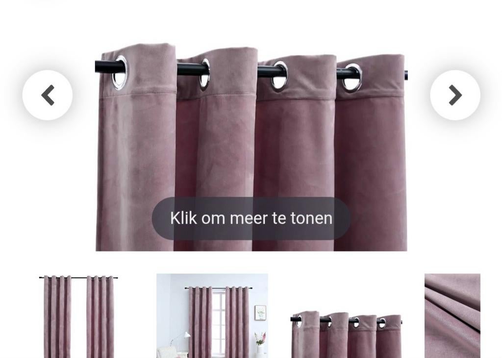 Roze fluwelen gordijnen met ringen - Nieuw, 200 cm of meer, Modern, Luxe, Fluwelen, Nieuw, Ophalen of Verzenden