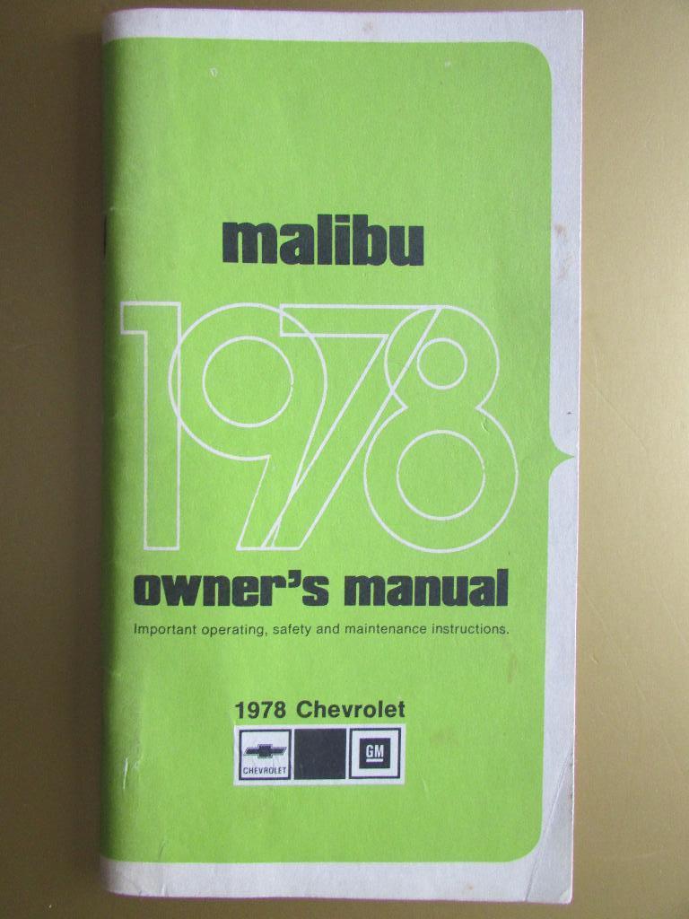 1978 Chevrolet Malibu owner's manual, Engels, Auto diversen, Handleidingen en Instructieboekjes, Ophalen of Verzenden