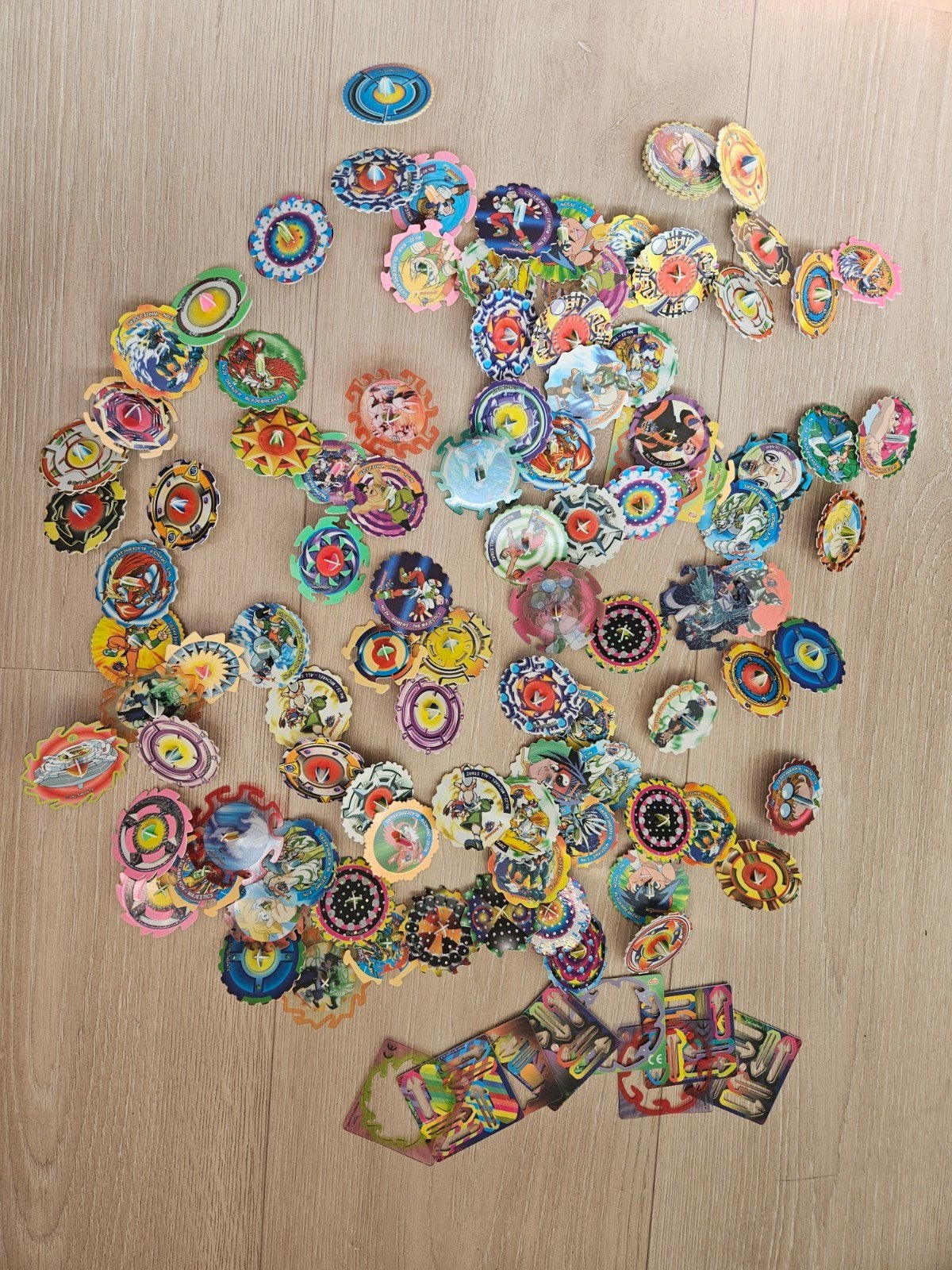 Grote verzameling Beyblade Flippo's / Pogs, Ophalen of Verzenden, Gebruikt
