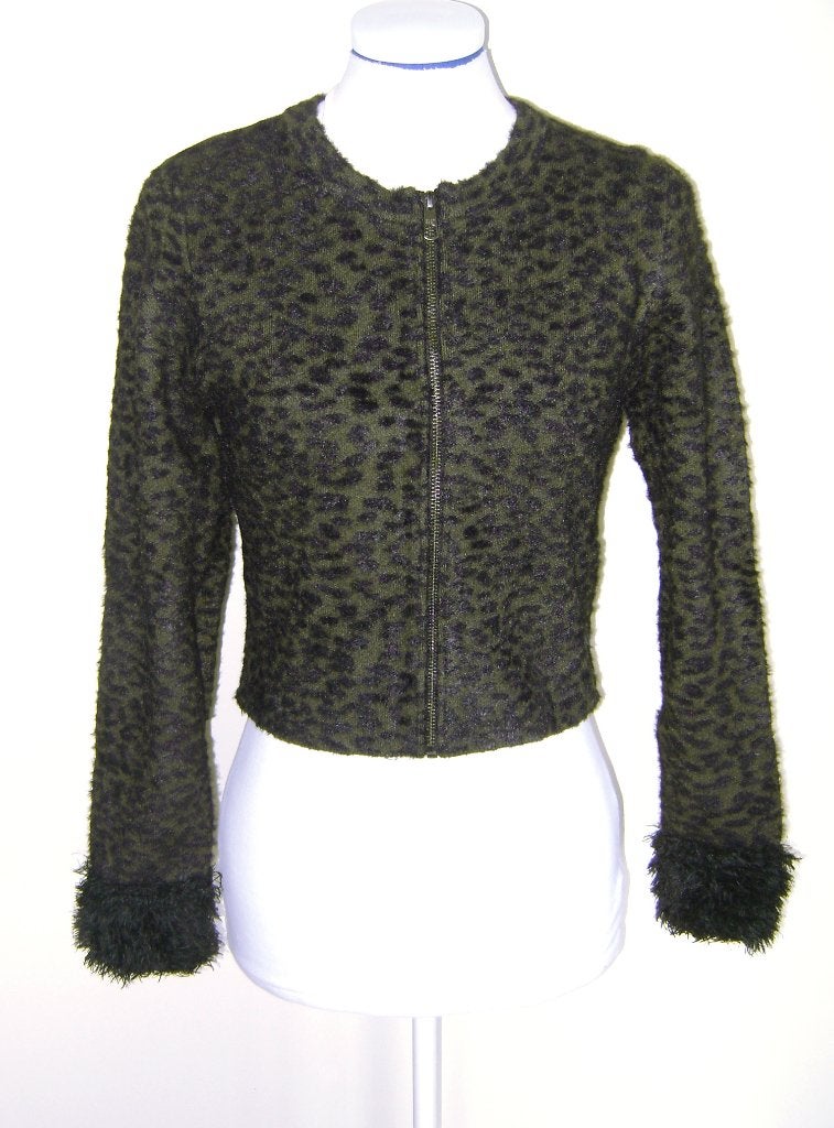 nep bont panther jas retro 50s vintage goth punk rock winter, Kleding | Dames, Maat 36 (S), Meerkleurig, Verzenden, Panther print nep bont