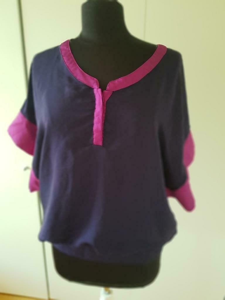 VILA blouse met kleurblokken (paars/fuchsia) – maat S, Kleding | Dames, Vila, Ophalen of Verzenden, Maat 36 (S), Paars