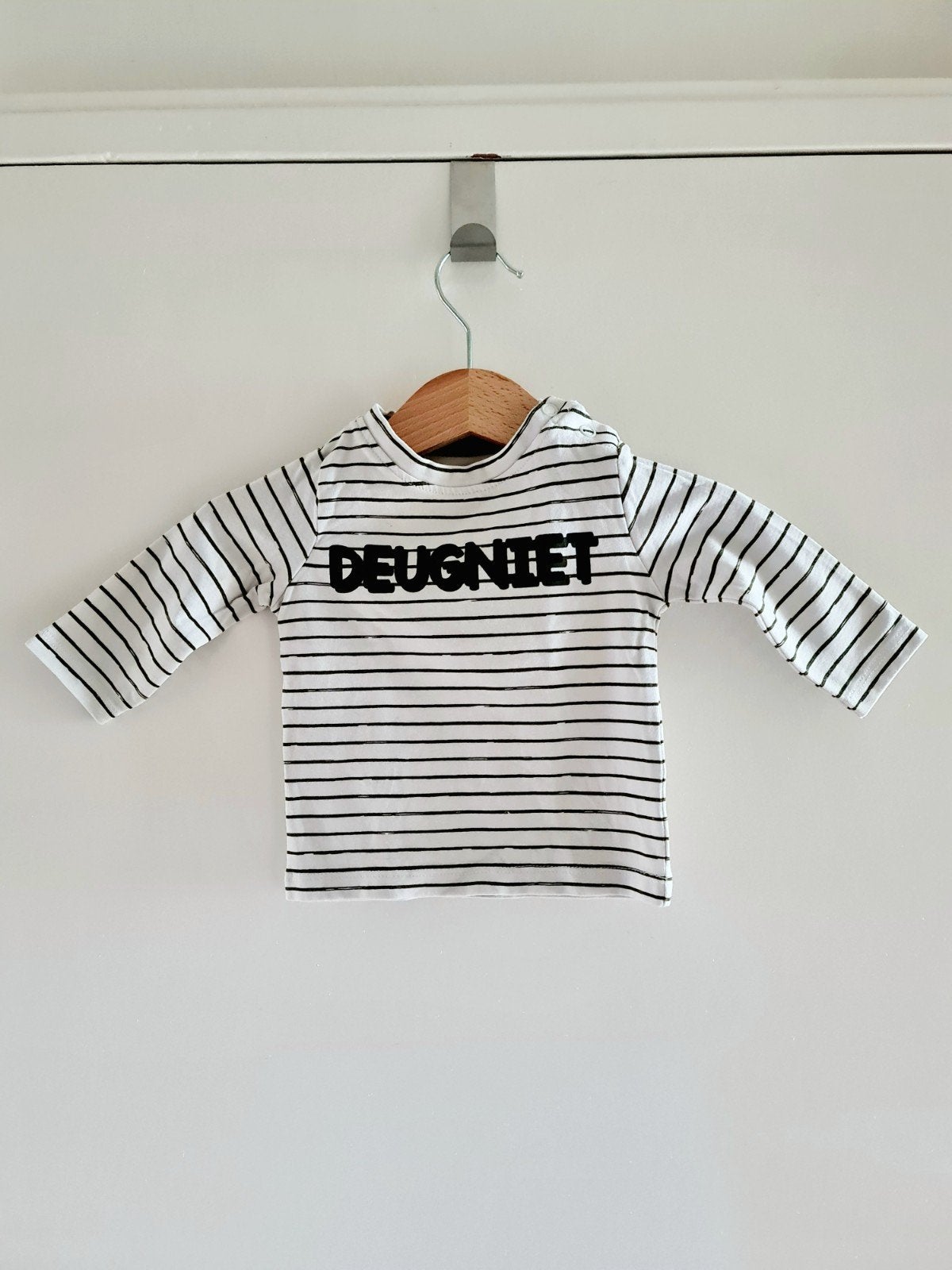 Longsleeve 'deugniet' maat 56, Ophalen of Verzenden, Zo goed als nieuw, Prenatal, Jongetje