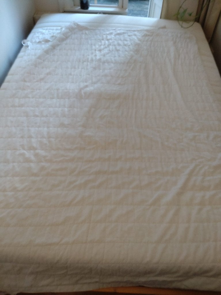 IKEA MALM bedframe (+ gratis matras), Ophalen, Gebruikt, Bruin, Tweepersoons