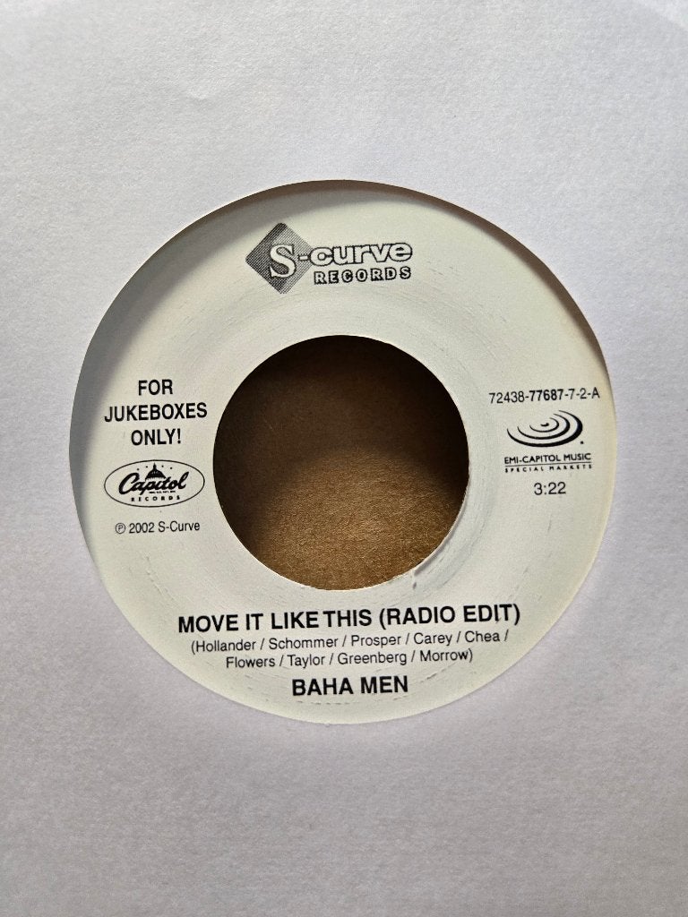 Baha men - Move it like this(VS persing,niet in NL op vinyl), 7 inch, Ophalen of Verzenden, Zo goed als nieuw, Beschermende buitenhoes