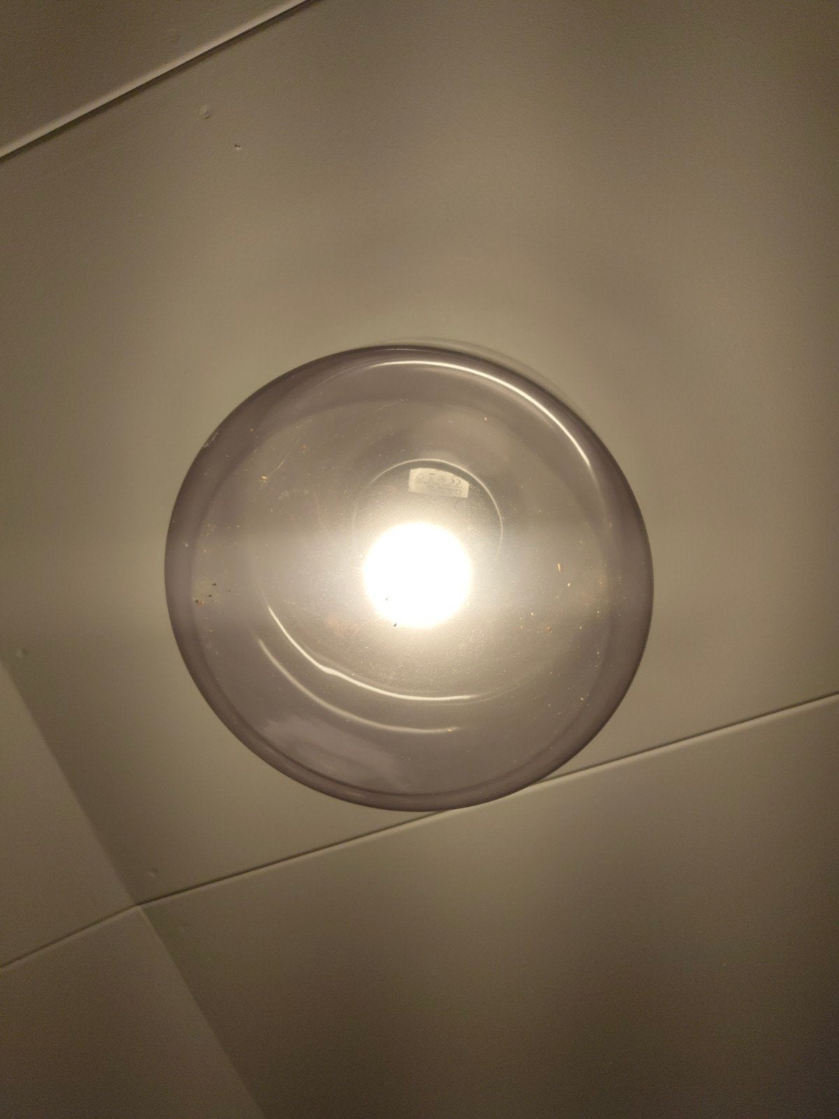 Ikea Plafondlamp van grijs glas, Huis en Inrichting, Lampen | Plafondlampen, Ophalen of Verzenden