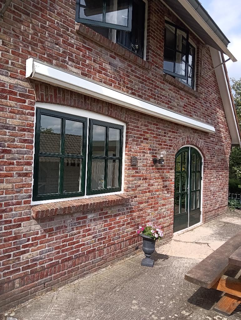 Zonnescherm/ luifel, Tuin en Terras, Zonneschermen, Ophalen, Gebruikt, 450 cm of meer, Elektrisch