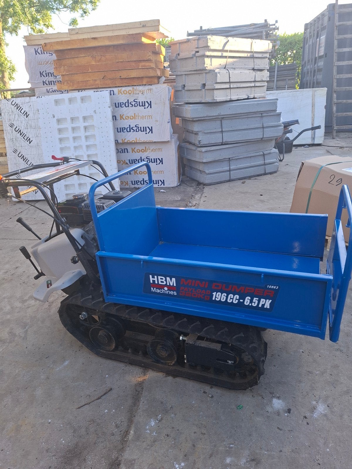 HBM mini dumper 320kg-196cc/6,5PK, Ophalen, Gebruikt, HBM Machines