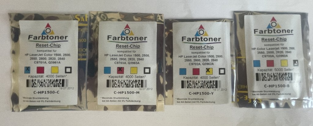 Kleuren toner chip voor HP laser Jet, Ophalen of Verzenden, Nieuw, Toner, HP