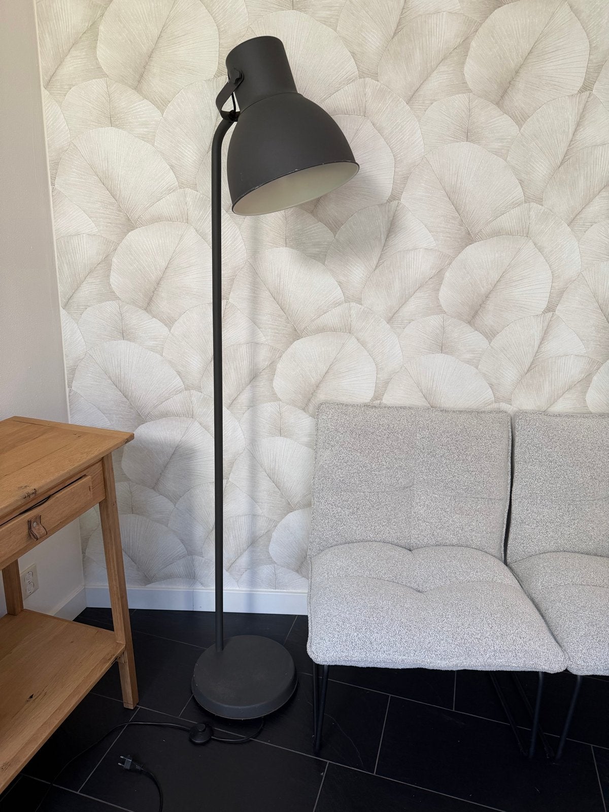 Industriële vloerlamp met E27 fitting, Ophalen, Gebruikt, E27 (groot), Metaal