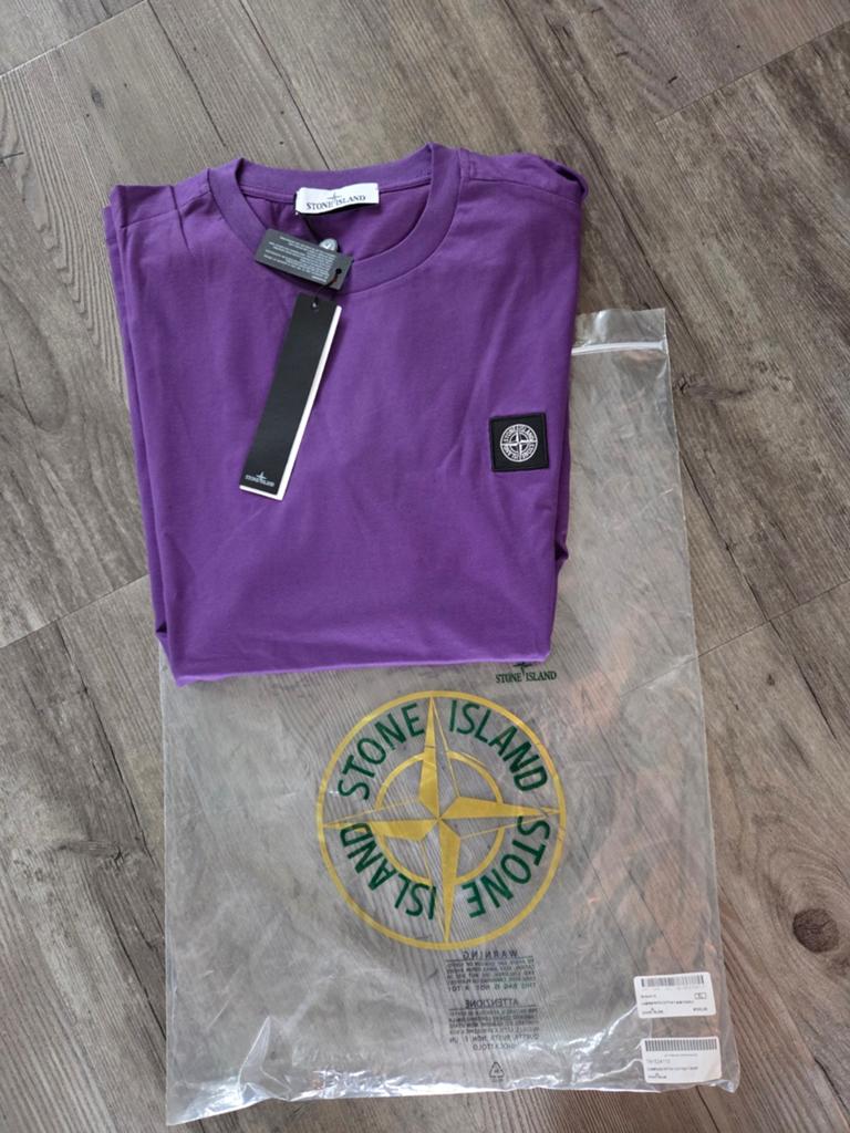 Stone Island T-shirt paars - NIEUW met labels, Paars, Ophalen of Verzenden, Stone Island, Maat 56/58 (XL)