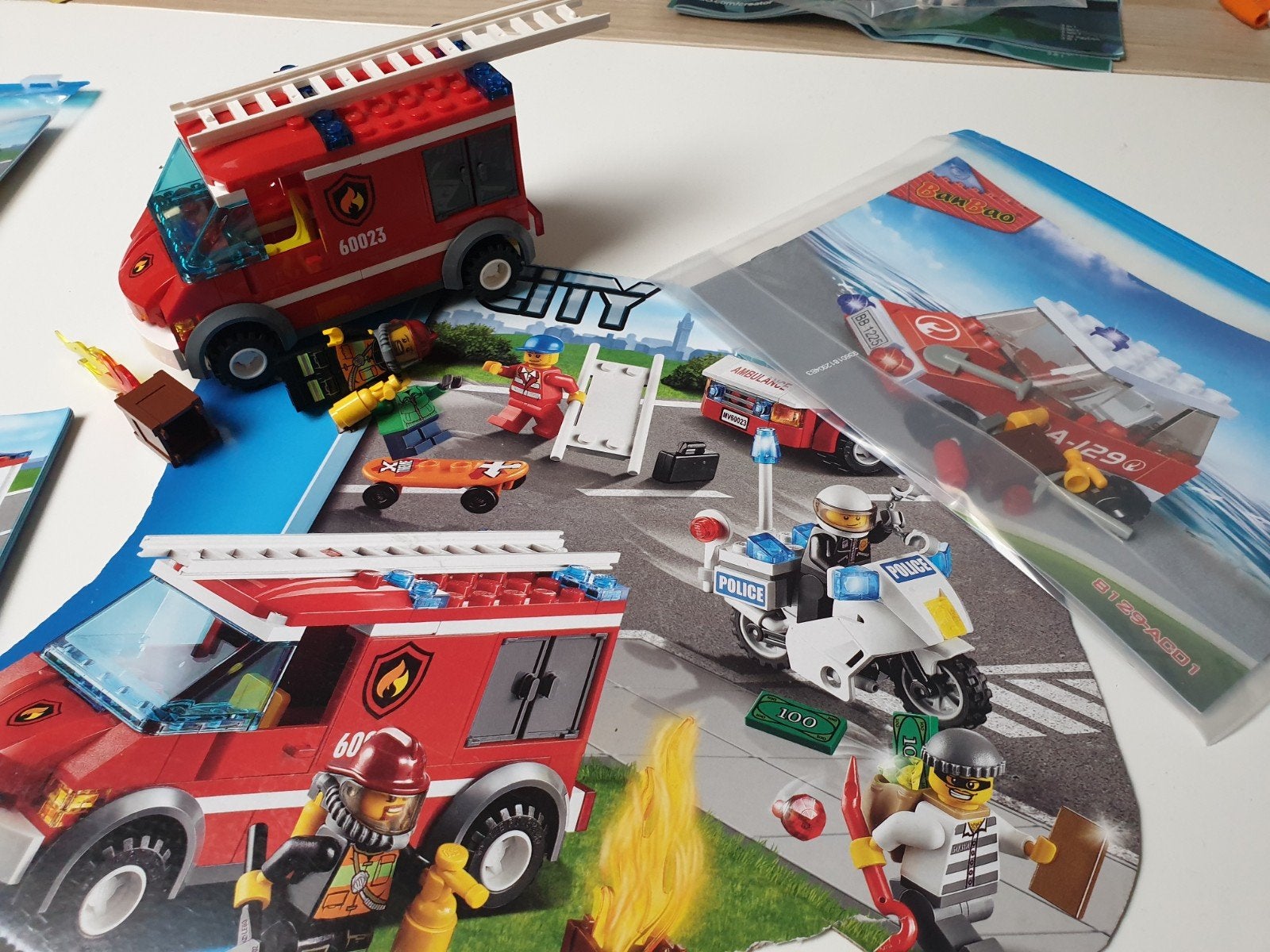 Lego City Hulpdiensten Set: Ambulance, Brandweer & Politie, Ophalen of Verzenden, Gebruikt, Overige merken