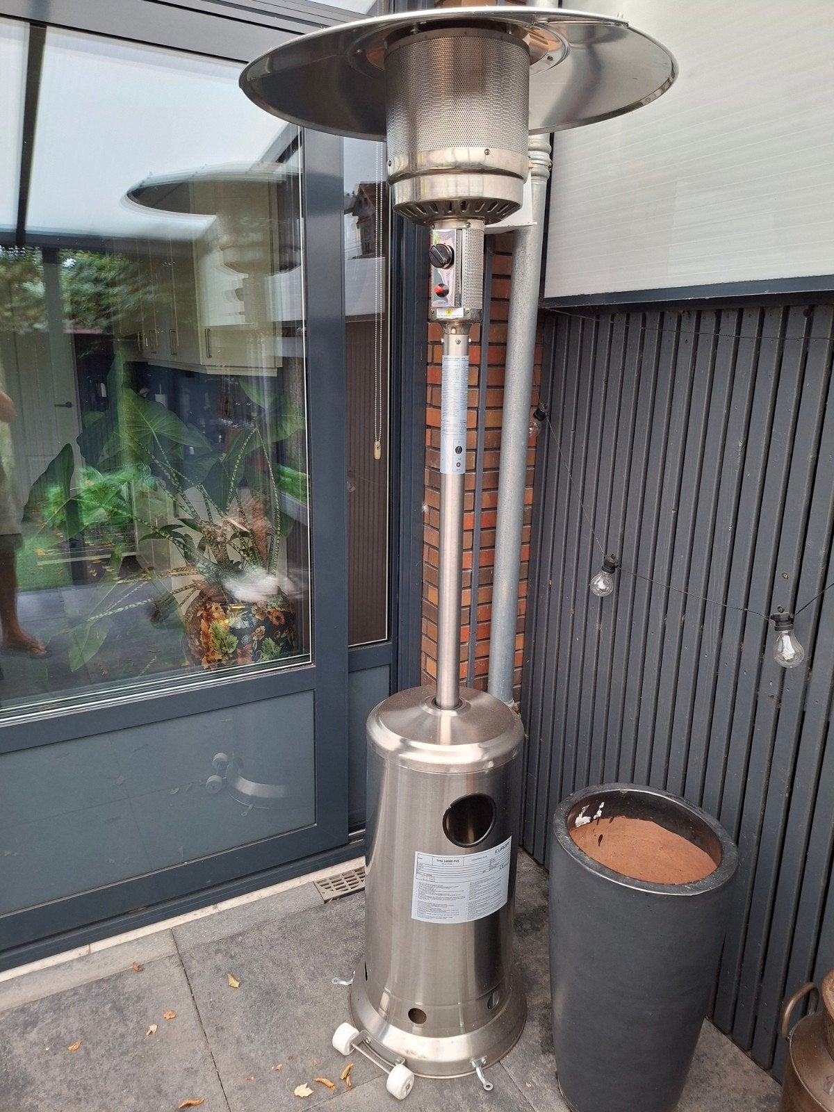 Eurom THG 14000 RVS Terrasstraler op Gas, Tuin en Terras, Ophalen, Nieuw, Gas, Vloer
