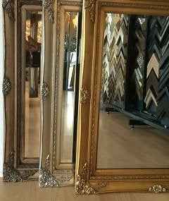Wij gaan helaas stoppen  Barok spiegel  zilver 65 x 75 cm, Verzenden, Nieuw, Minder dan 100 cm, Rechthoekig