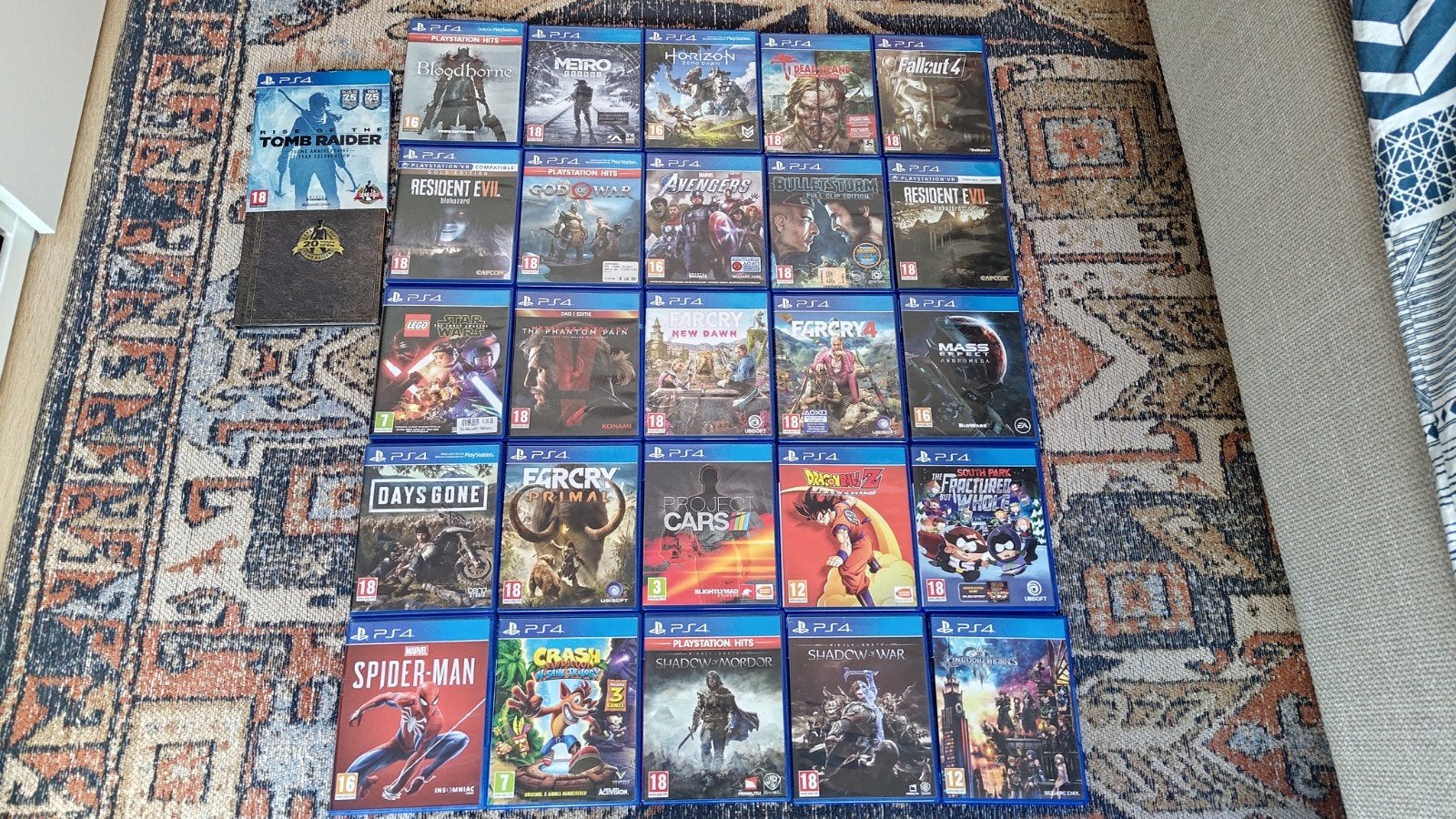 PS4 Spellen (26 Stuks) - Spider-Man, Bloodborne, Dragon Ball, Online, Gebruikt, Vanaf 18 jaar, Overige genres