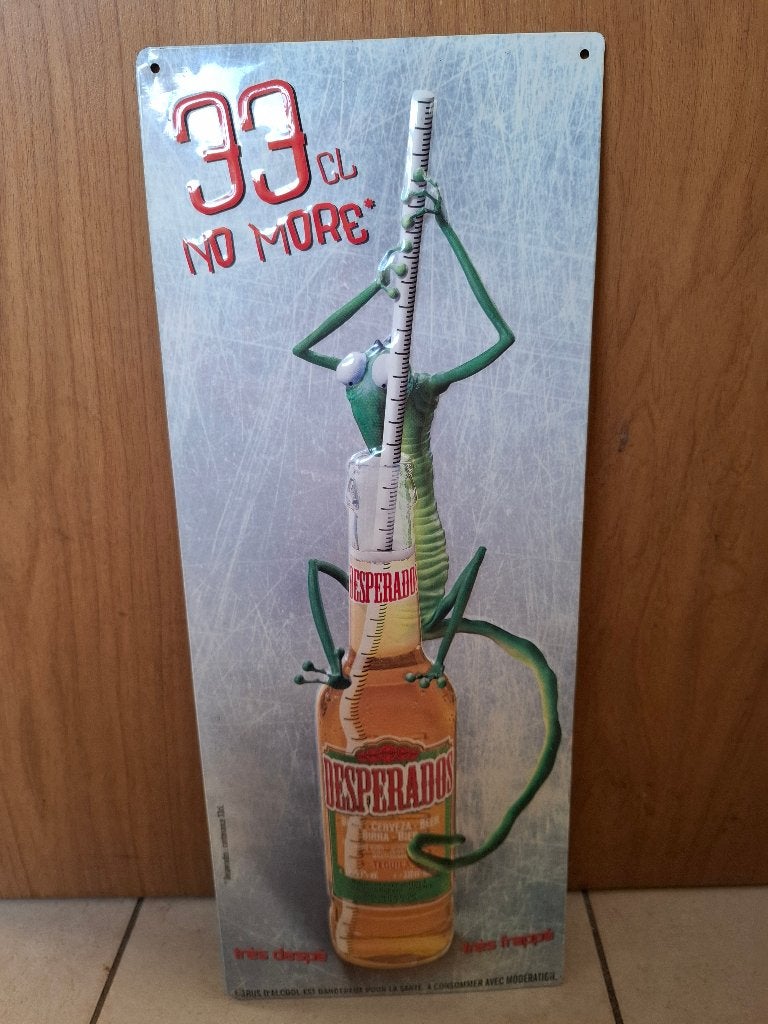 Reclamebord Desperados, Ophalen of Verzenden, Nieuw, Reclamebord, Plaat of Schild, Overige merken