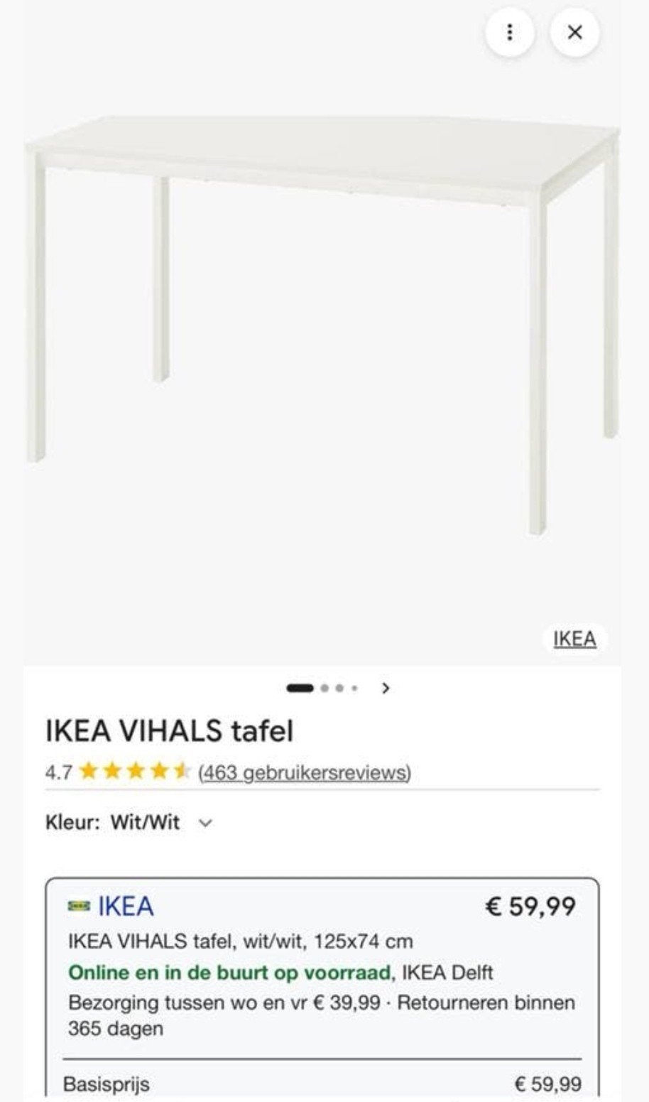 Meltorp ikea tafel, Ophalen of Verzenden, Gebruikt