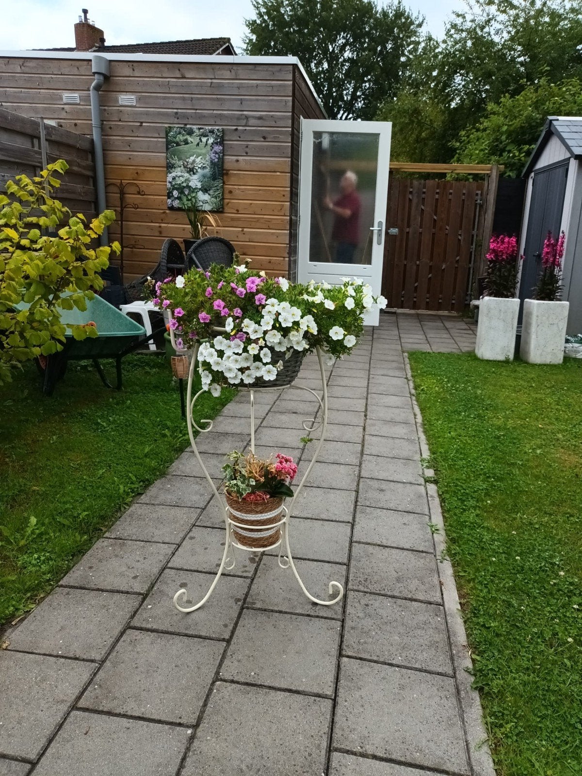Grote Etagère 90 cm - Binnen en Buiten te Gebruiken, Ophalen, Gebruikt, Etagère, Metaal
