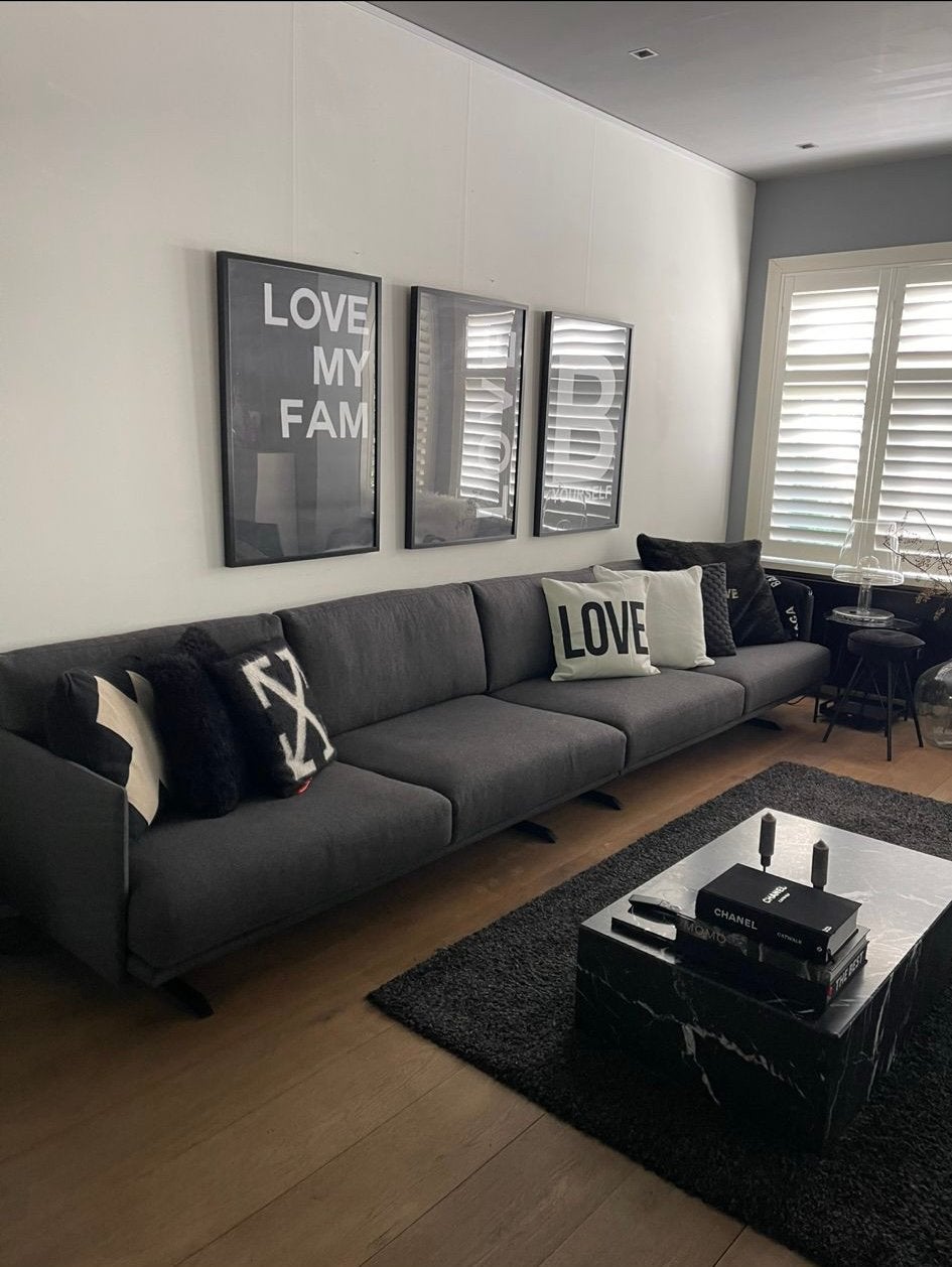 Bank Studio HENK Modulo sofa 2 maal 2,5 zits middengrijs, Ophalen, Zo goed als nieuw