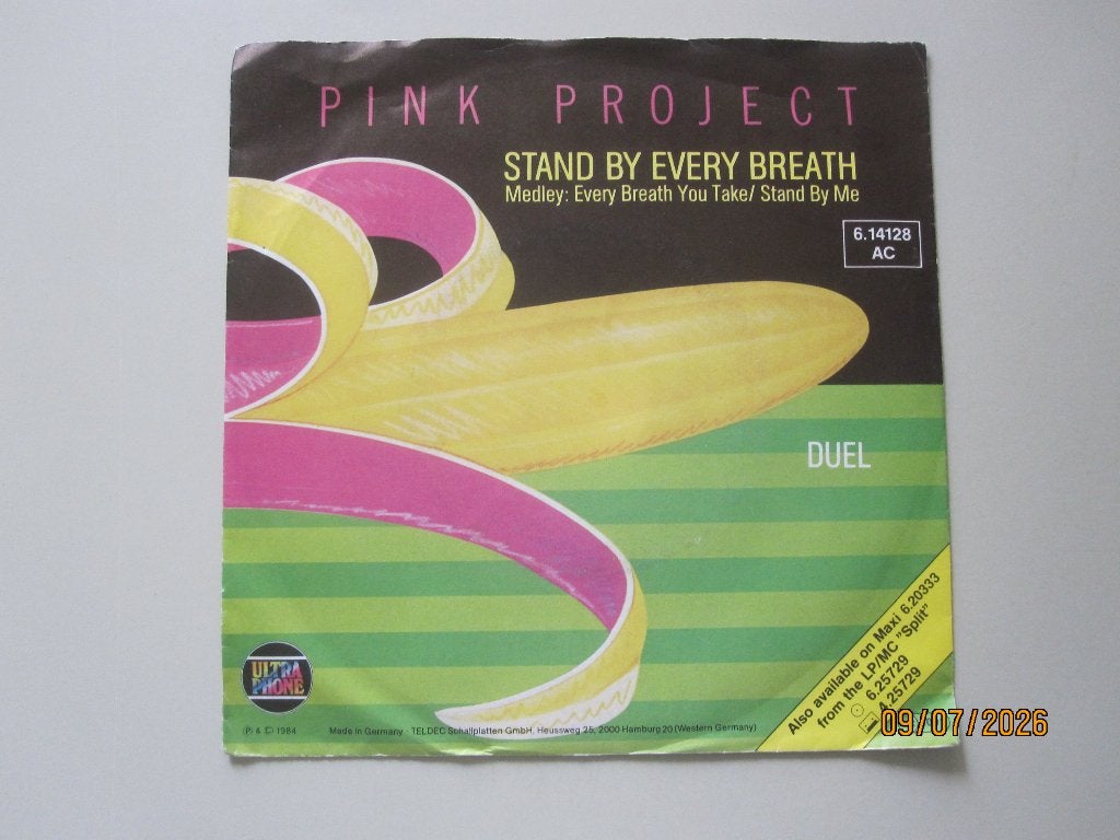 PINK PROJECT - stand by every breath - vinyl 7", Cd's en Dvd's, Gebruikt, 7 inch, Ophalen of Verzenden, Pop