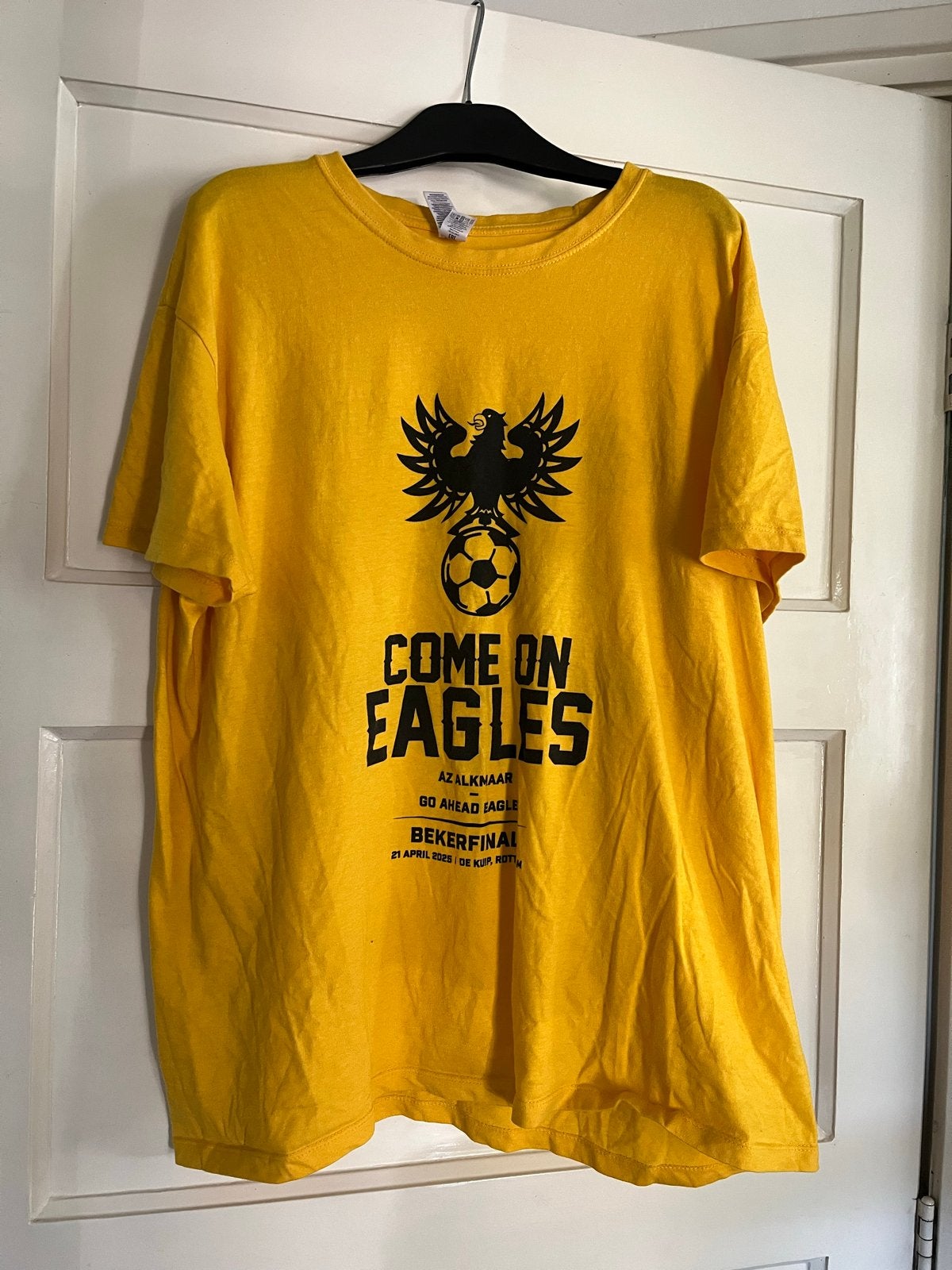 Go Ahead Eagles Bekerfinale T-shirt XL, Ophalen of Verzenden, Zo goed als nieuw, Maat 56/58 (XL), Geel