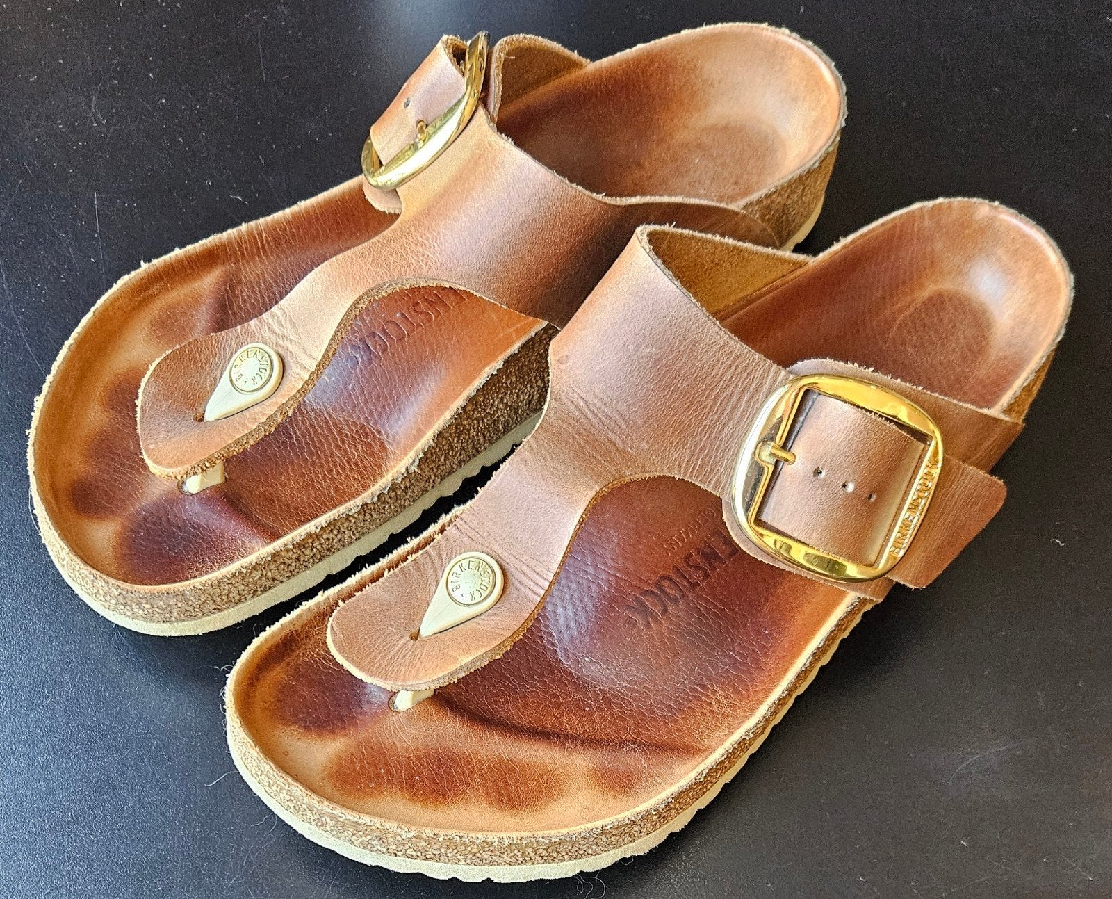 Birkenstock Gizeh  sandaal / slipper big buckle mt 43, Kleding | Dames, Schoenen, Bruin, Gedragen, Birkenstock, Sandalen of Muiltjes