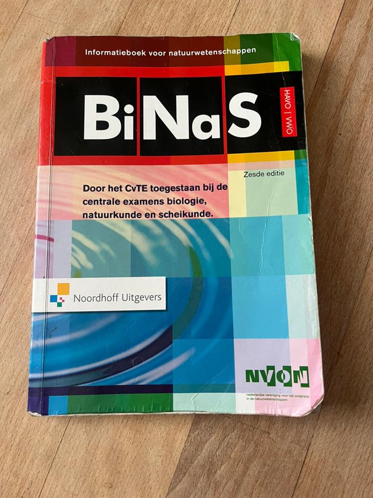 BINAS HAVO/VWO, Boeken, Ophalen of Verzenden, Zo goed als nieuw, HAVO, Scheikunde