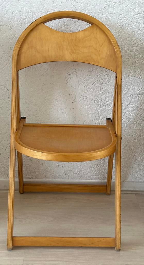 OTK klapstoel Vintage Retro Jare 60/70 Folding Chair, Huis en Inrichting, Stoelen, Ophalen, Zo goed als nieuw, Bruin, Eén