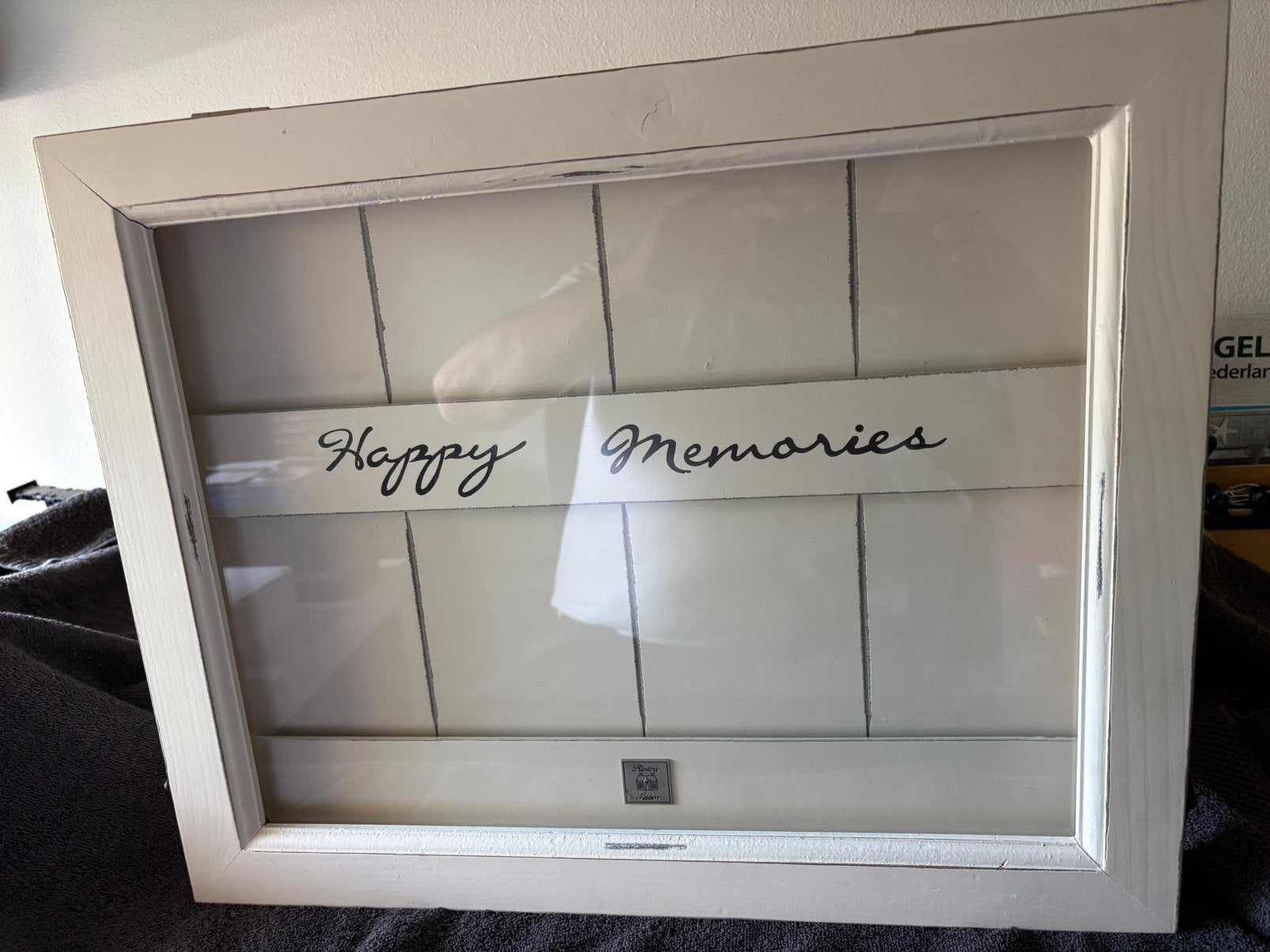 Happy Memories fotolijst/fotobox, Ophalen of Verzenden, Gebruikt, Hout, 50 tot 75 cm