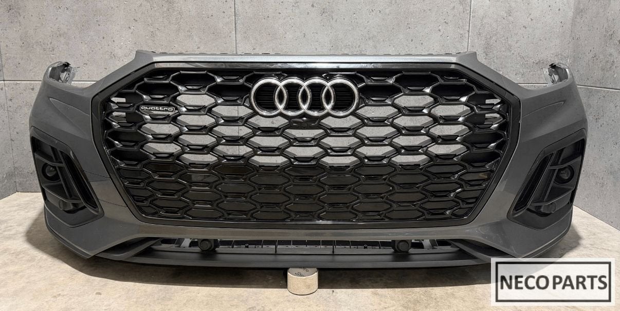 AUDI Q5 80A FACELIFT VOORBUMPER LZ7S ORIGINEEL ALLES LEVERBA, Gebruikt, -, Achter, -