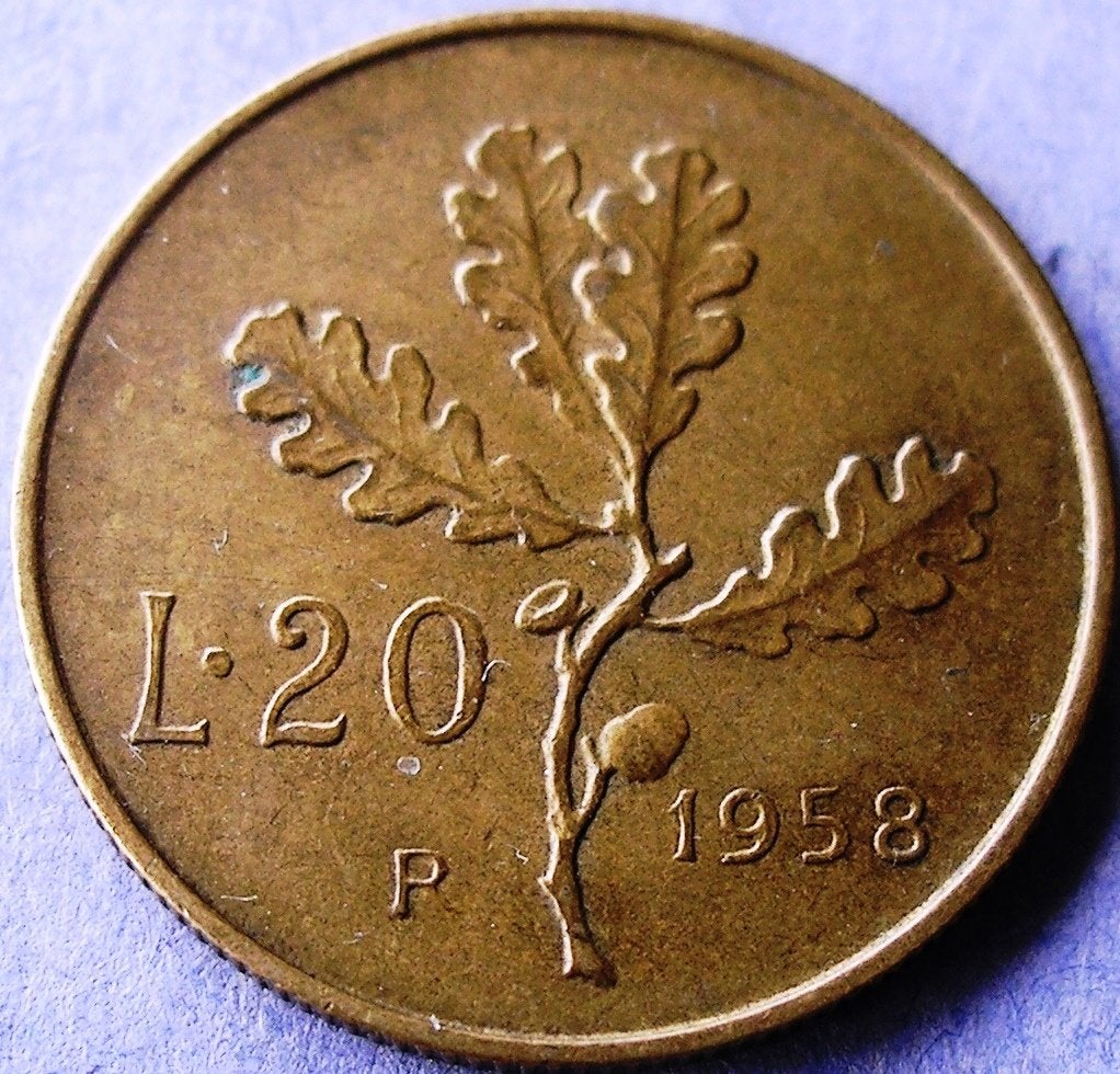 Italie: - 20 Lire 1957 + 1958., Verzenden, Italië, Setje