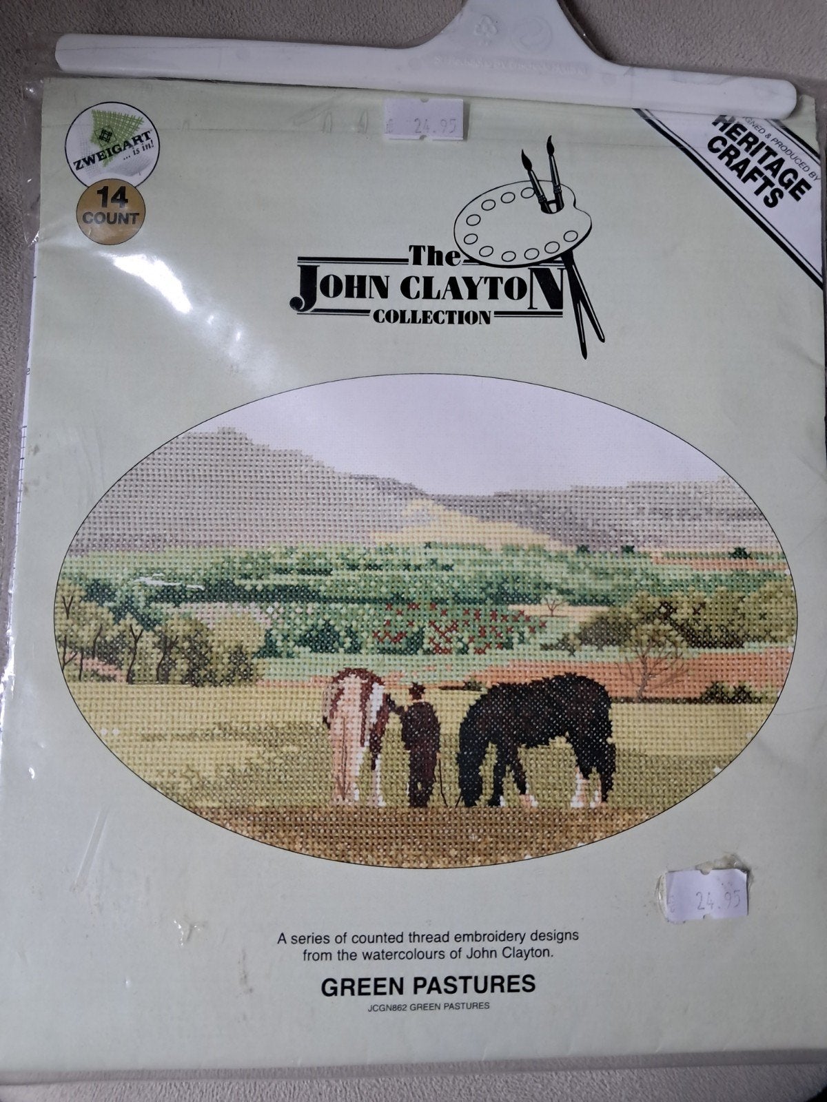 Borduurpakket 'Green Pastures' - John Clayton Collection, Ophalen of Verzenden, Nieuw, Handborduren, Borduurpakket