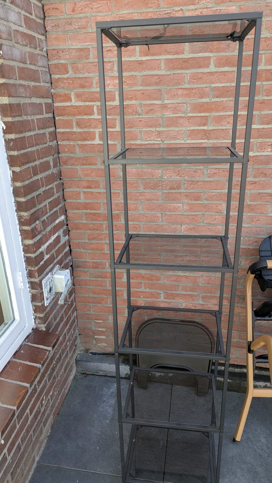 6 layer rack with glass, Ophalen, Zo goed als nieuw