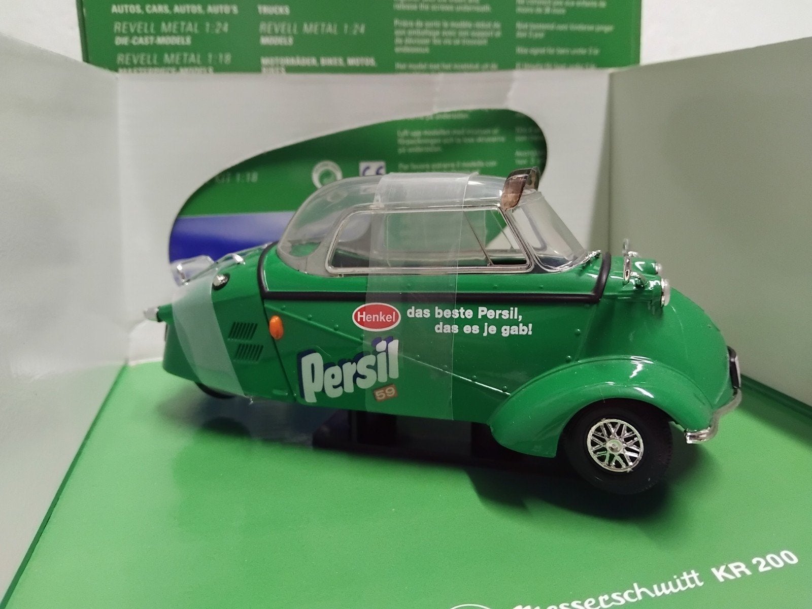 Messerschmitt KR 250 Persil reklame groen Revell 1:18 KRD, Ophalen of Verzenden, Zo goed als nieuw, Auto, Revell